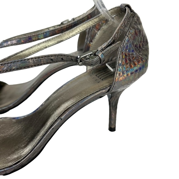 PELLE MODA Genuine Leather Rhinestone T Strap High Heels Sandals Formal Shoes 7 - Picture 8 of 16